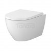 CERSANIT - Set B875 - miska zawieszana ZEN PRO by Cersanit OVAL StreamOn + deska duroplastowa SLIM WRAP antybakteryjna, wolnoopadająca, z funkcją łatwego wypinania  S701-719